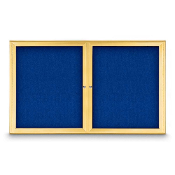 Sliding Door Indoor Enclosed Corkboard, 9